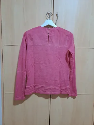 Camiseta Boboli rosa manga larga