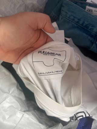 Camiseta Pull&Bear Manga Larga Talla XL