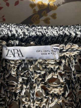 Chaqueta Zara punto metalizada mujer T L