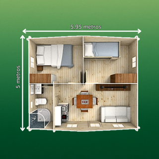 Bungalow 30m2 de 2 hab. ¡Extras incluidos!
