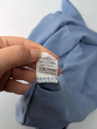 Camiseta azul de manga corta con corazón XL