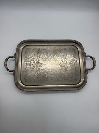Bandeja antigua decorada Silverplate