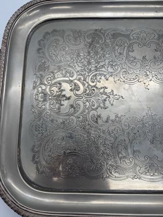 Bandeja antigua decorada Silverplate