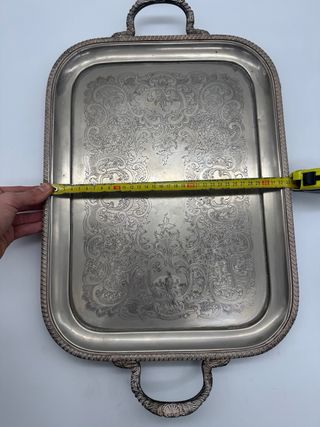 Bandeja antigua decorada Silverplate