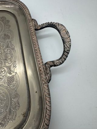 Bandeja antigua decorada Silverplate