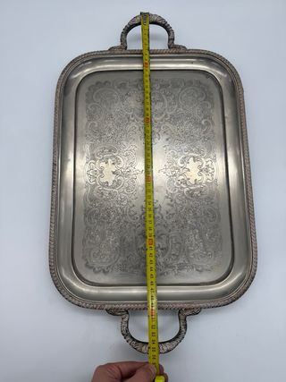 Bandeja antigua decorada Silverplate