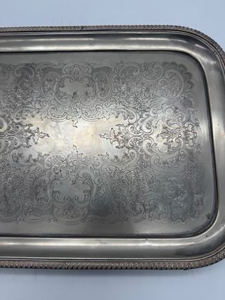 Bandeja antigua decorada Silverplate