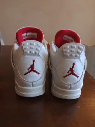 Scarpe Jordan 4 Bianche Rosse