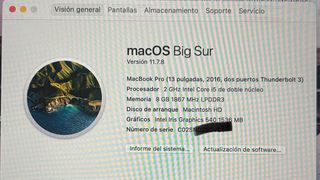 MacBook Pro 13 2016 Intel Core i5 256GB 8 GB