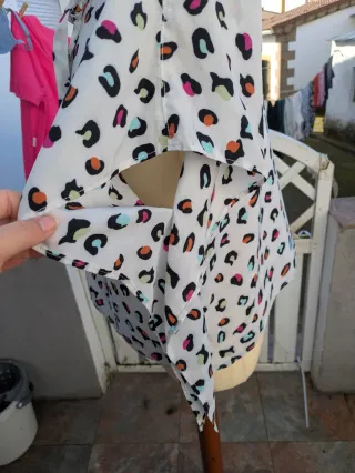 Blusa Estampada Leopardo Talla XL