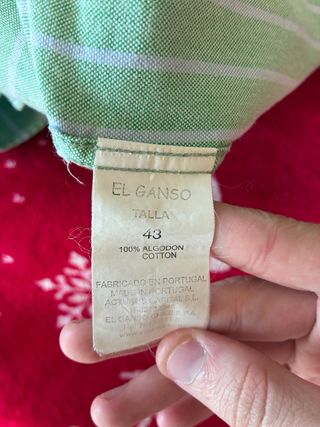 Camisa El Ganso Rayas Verdes y Blancas