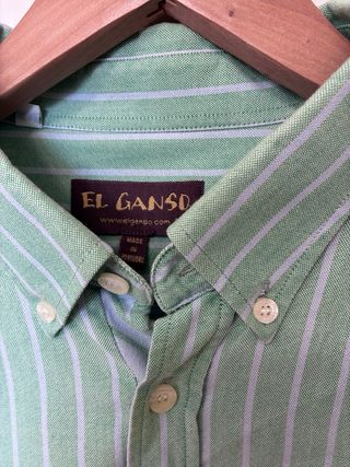 Camisa El Ganso Rayas Verdes y Blancas