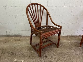 Conjunto ratán: 2 sillas y 2 mesas