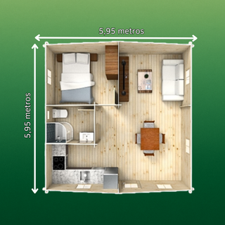 Bungalow 35m2 de 1 hab. ¡Extras incluidos!
