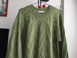 Jersey verde de punto talla única