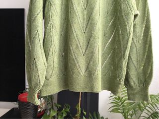 Jersey verde de punto talla única