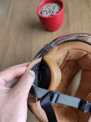 Casco Moto Jet Retro Talla L Tricolor Unisex