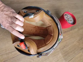 Casco Moto Jet Retro Talla L Tricolor Unisex