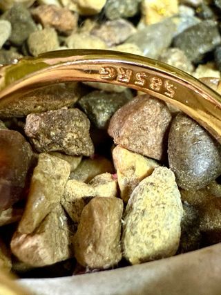 Anillo Oro Rosa Perla Río Diseño Araña