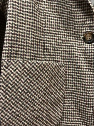 Americana mujer cuadros beige y marrón