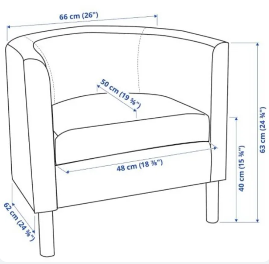 Pareja de sillones individuales de tela beige Ikea