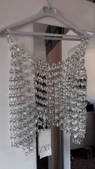 Top Joya Zara Transparente