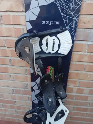 Tabla de Snowboard con Fijaciones
