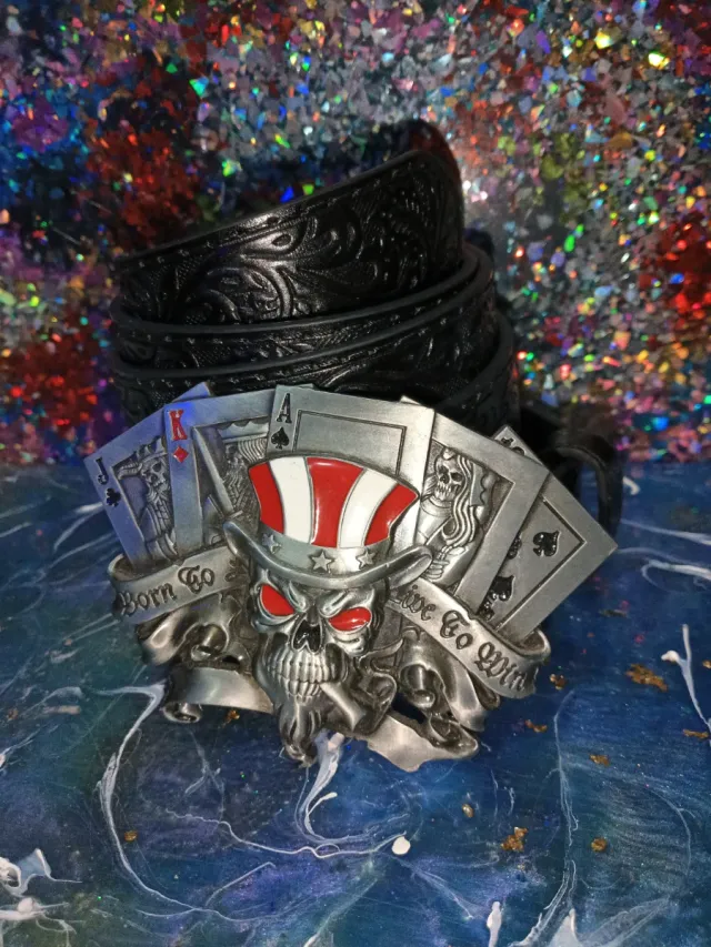 Hebilla Vip Centuron Jocker Face Cuero 115