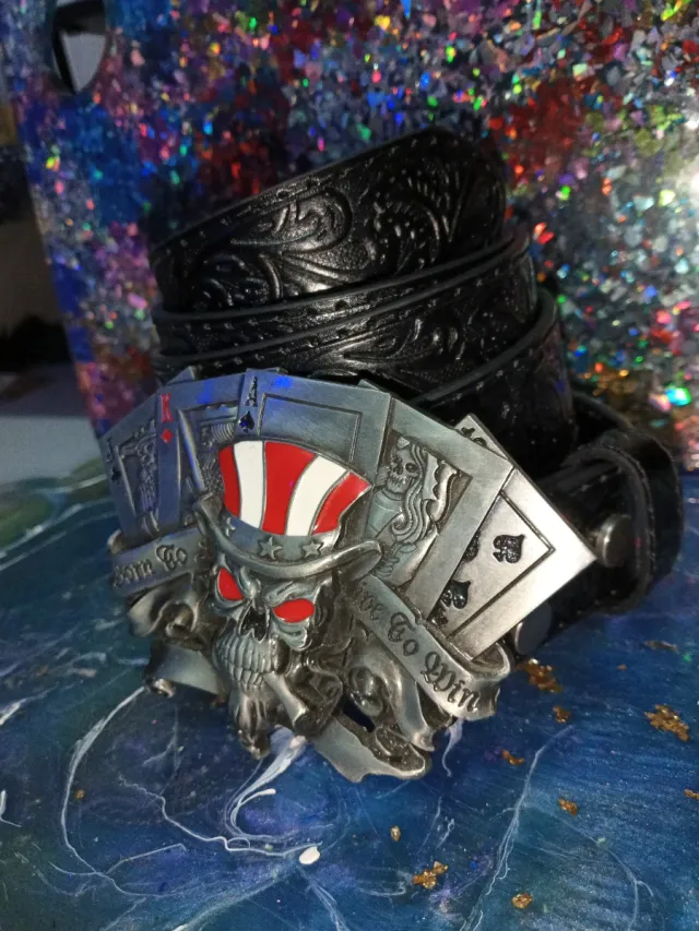 Hebilla Vip Centuron Jocker Face Cuero 115