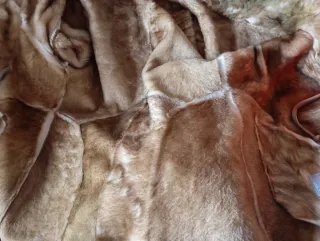 Abrigo Piel Natural Rey Golden Beige/Marrón