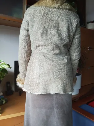 Abrigo Piel Natural Rey Golden Beige/Marrón