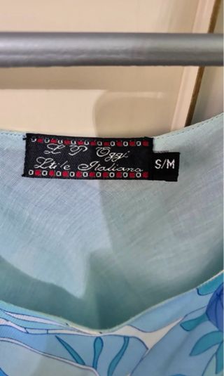 Vestito lungo floreale blu e viola