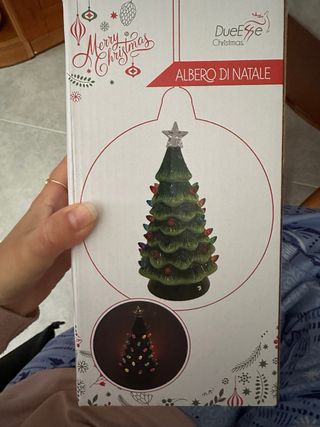 Albero di Natale in ceramica con luci