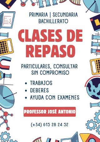 Clases de repaso para primaria, ESO y Bachiller