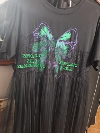 Vestido negro tul mariposa