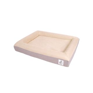 Cama ortopédica para mascotas beige/gris