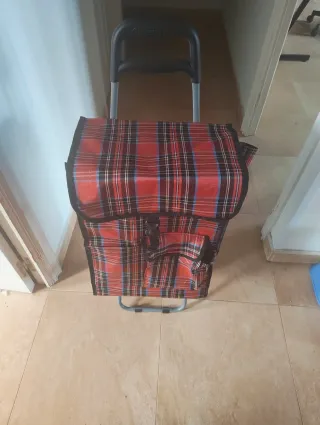 Carro de la compra a cuadros