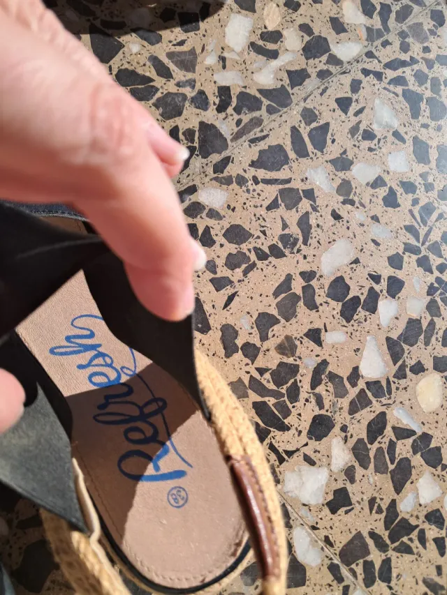 Sandalias cuña negras talla 38