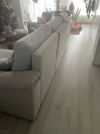 Sofá chaise longue gris casi nuevo