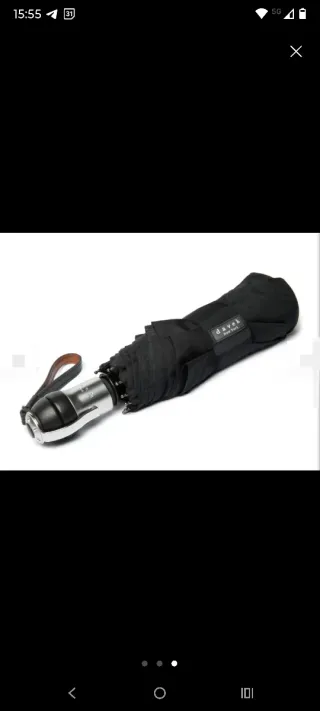 Paraguas Davek Negro Nuevo Resistente