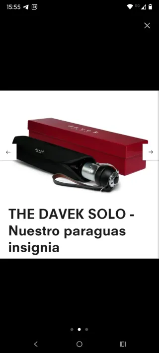 Paraguas Davek Negro Nuevo Resistente