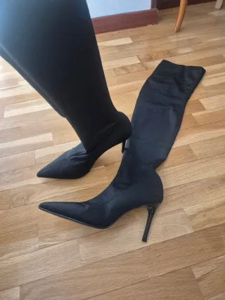Botas XL Mango Negras Tacón