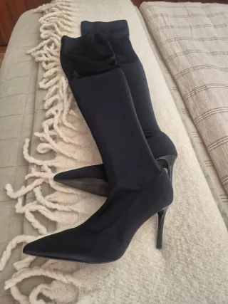 Botas XL Mango Negras Tacón