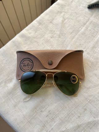 Ray-Ban Aviator Vintage Oro Lenti Verdi