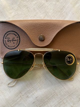 Ray-Ban Aviator Vintage Oro Lenti Verdi