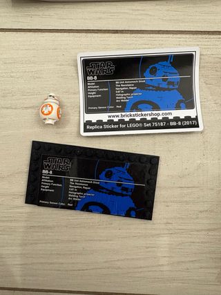 Lego Star Wars BB-8 Replica Sticker Set 75187