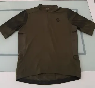 Maillot Ciclismo Scott Verde Militar