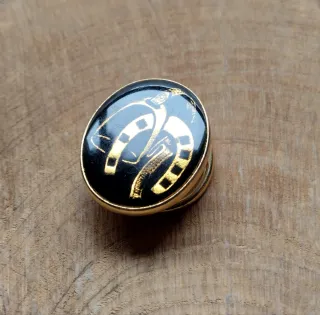 Anillo para pañuelo con motivos ecuestres