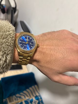 Reloj Rolex Azul Dorado