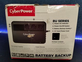 UPS CyberPower BU650E 650VA 360W 3 salidas AC